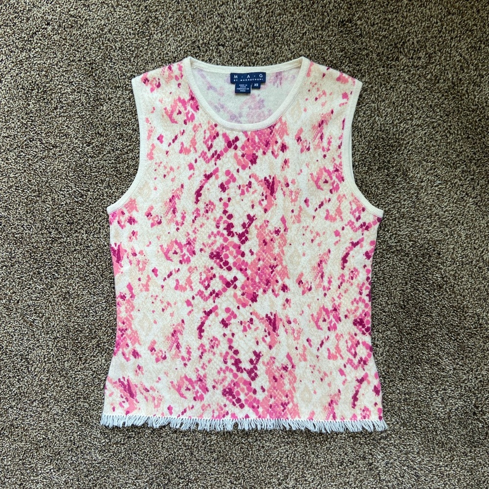 MAG by Magaschoni 100% Cashmere Tank Top Size XS